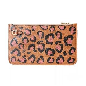 Louis Vuitton Monogram Giant Wild At Heart Neverfull Pochette Orange Leopard